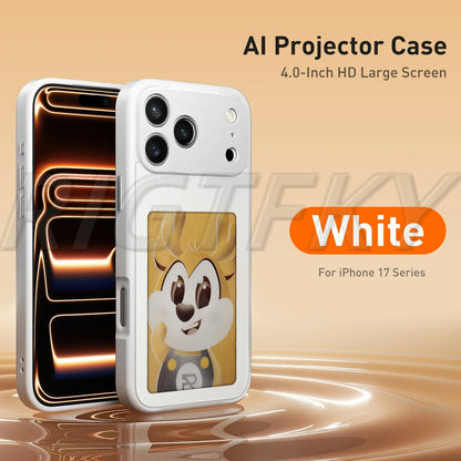 For IPhone 17 Pro Max 17Pro 17 E-ink Mobile Phone Cases Screen Image Ai NFC technology Transmission DIY No Battery Tech Cover