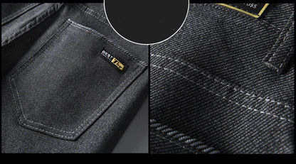 Classic Soft Grinding cotton Pants Men Business Casual Pants 2023 Autumn New Straight Slim Fashion Gray Black Brand Trousers