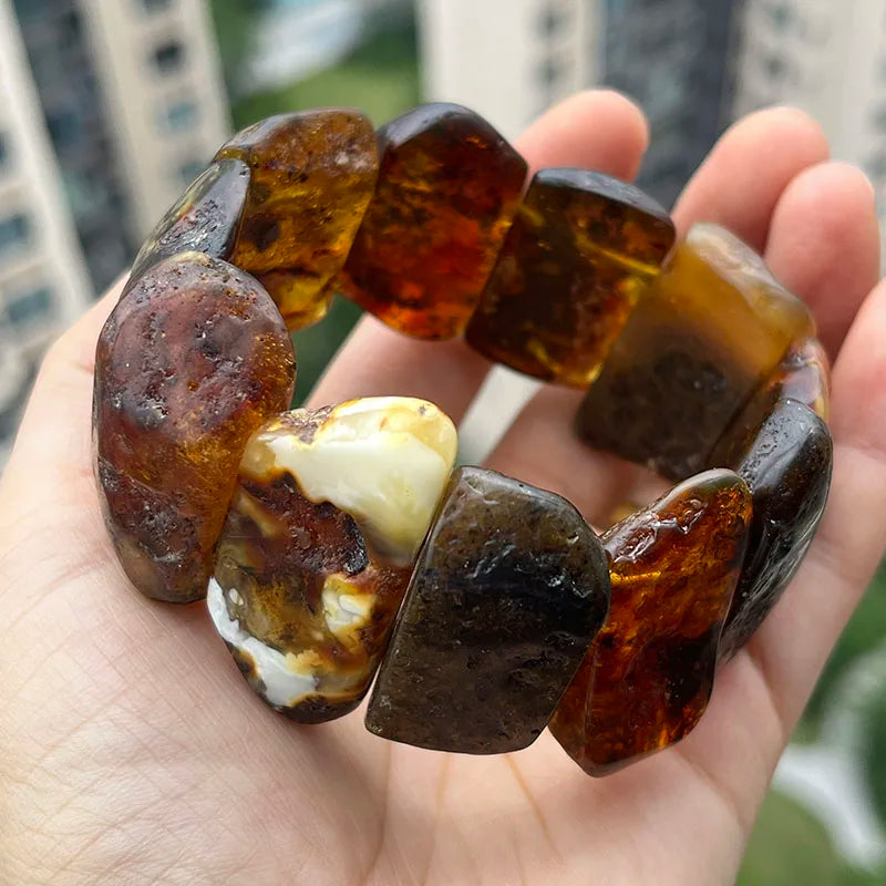 New Amber Bracelet&Bangle for Unisex Gogerous Gift 100% Natural Genuine Bead Factory Baltic Stone Europe Unique Jewelry Supplier