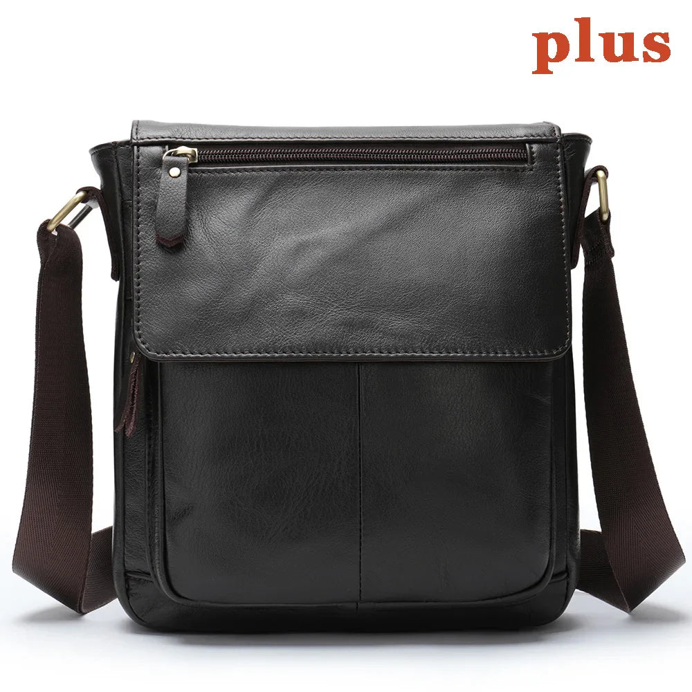 Men's Bags Genuine Leather Messenger Bag Crossbody Shoulder Bags For Male Casual Handbag Men Sling Pack For Work Business