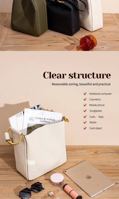 Women's Tote Bag Autumn High Quality Simple Beige Texture Women's Business Commuter Shoulder Bag