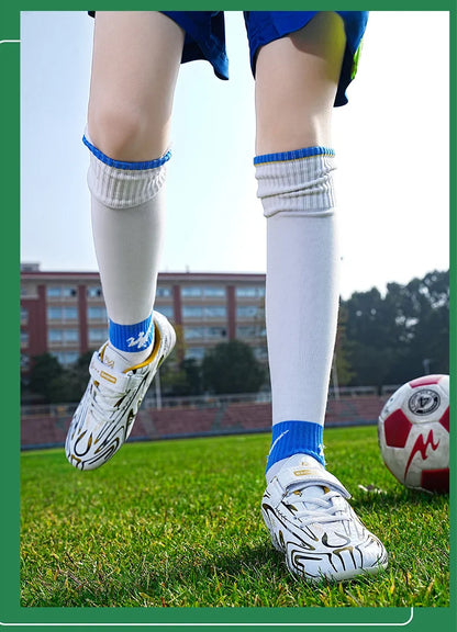 Kids Soccer Cleats Football Shoes Non Slip Breathable Lightweight Training Sneakers Boys Girls Children Football Match Boots