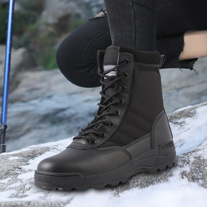 Desert Combat Boots Lace Up Outdoor Hiking Boots Breathable Hunting Training Boots Lightweight Non-Slip for Men