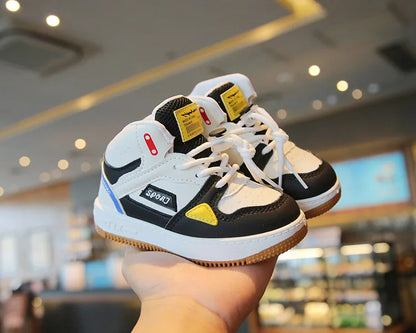 Children Tennis Shoes High-top Sports Shoes for Girls Fashion Causal Kids School Boys Basketball Shoes Breathable Soft Sneakers