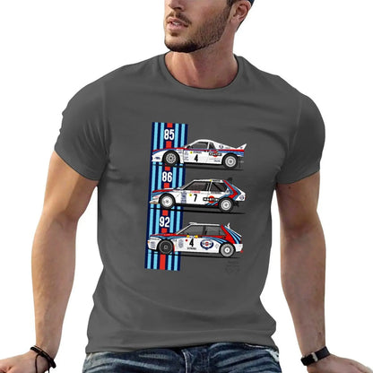Lancia Martini trio T-shirt summer top graphics mens t shirts pack