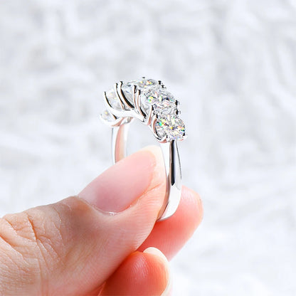 3.6ctw. D Moissanite Wedding Rings for Women 18k Gold Plated 925 Silver Promise Finger Jewelry Certified Lab Diamond Bands
