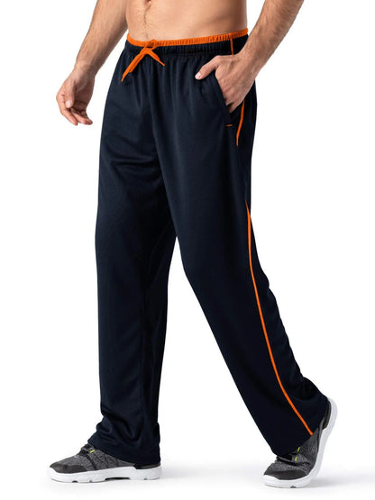 Men's Quick Dry Lightweight Elastic Outdoor Hiking Jogging Running Pants Straight Fitness Gym Exercise Yoga Sweatpants