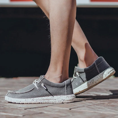 Summer Men's Canvas Shoes Denim Sneakers Men's Canvas Shoes Breathable Moccasins Vulcanized Shoes Men's Sneakers Shoes Plus Size
