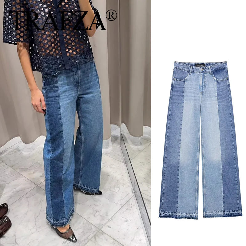 Calça Jeans Vintage com Zíper Solta e Ampla