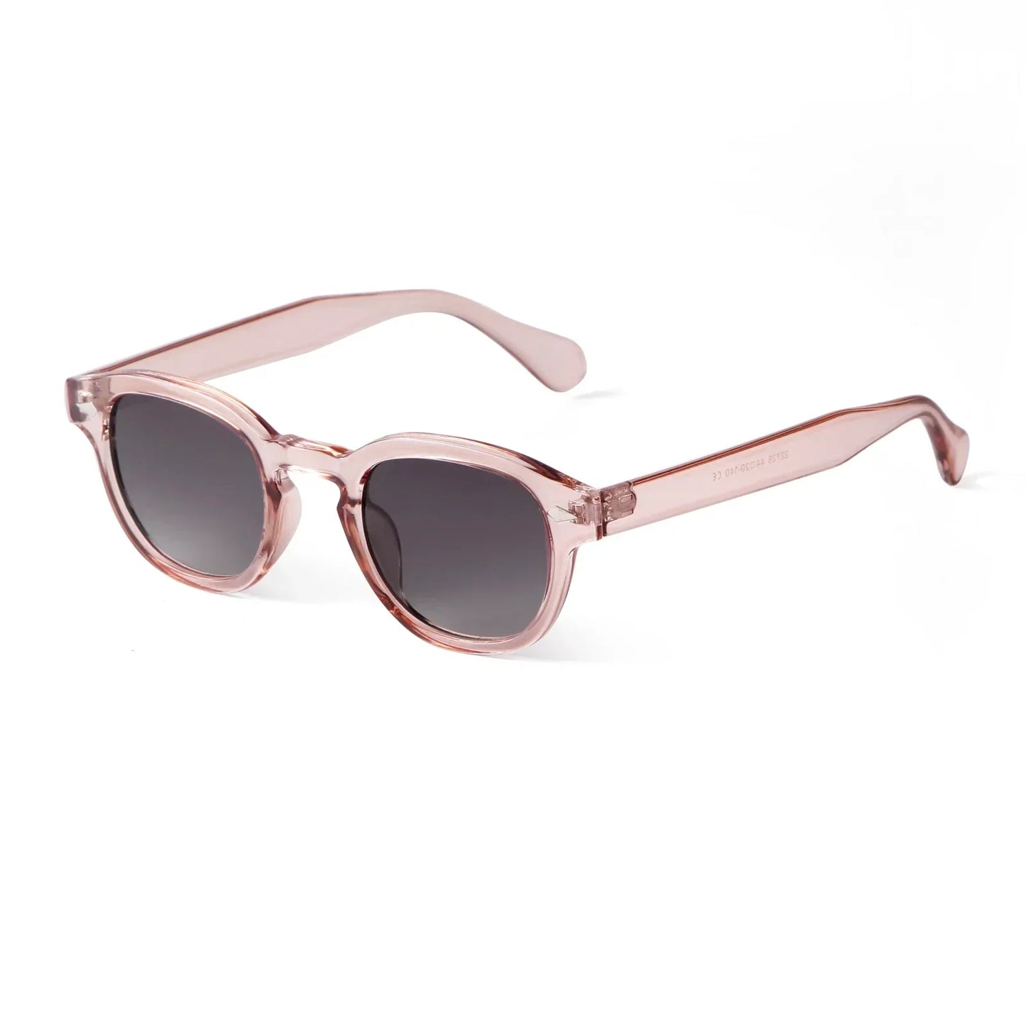 Fashion Transparent Blue Round Sunglasses Women Men 2024 Retro Rivet Tortoise Small Square Sun Glasses UV400 Lunettes De Soleil
