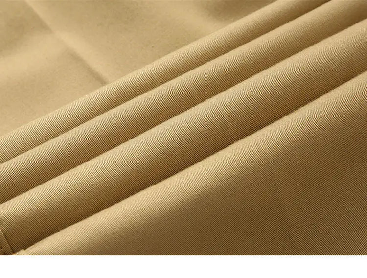 Professional Business Men's 100% Cotton Trousers Autumn Thick Summer Light Smart Office Style Quick-Drying Work Pants GOZBKF