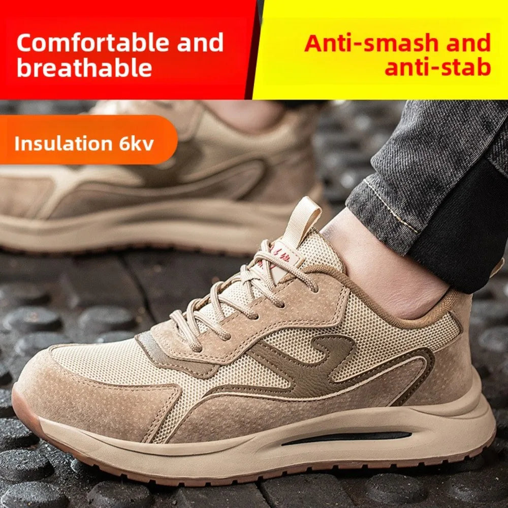 Men's Safety Shoes Anti Smashing Piercing Lightweight Construction Site WorkShoes Electrician's Insulated Footwear