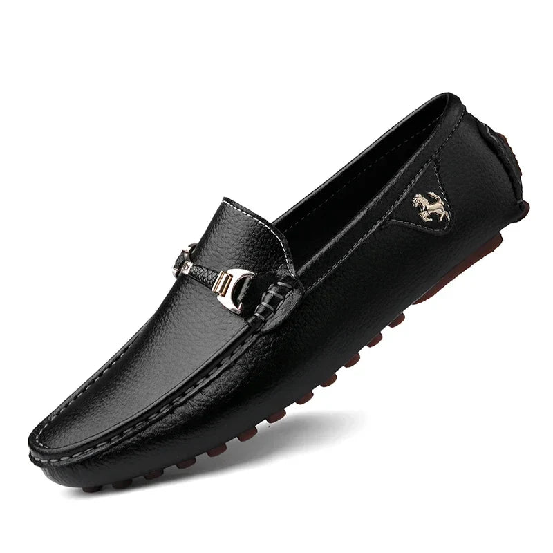 Men's Leather Shoes Drving Shoes Soft Comfortable Slip on Office Man Formal Shoes Wedding Party Casual Shoe Breath Lazy Loafers