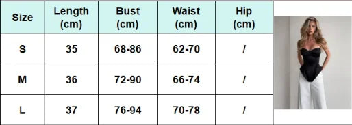 Sexy Fishbone Strapless Short Top Lady Chic Sleeveless Off-shoulder Backless Waist Cinching Blouse Women Vacation Party Tops
