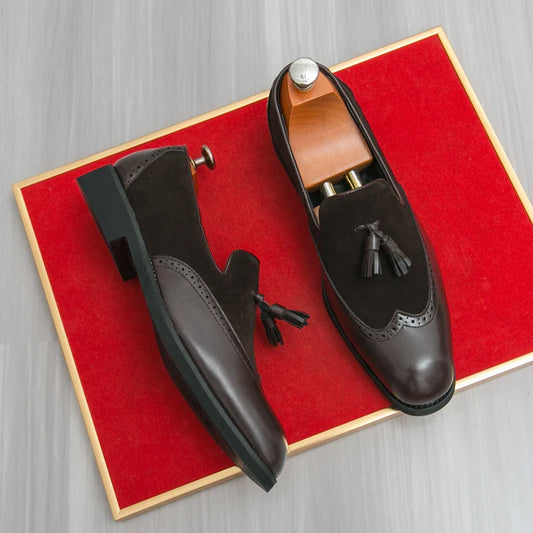 Summer New Low Cut Mens Leather Shoes Simple Classic Personalized Casual Shoes Anti Slip Outdoor Wear-resistant Work Shoes