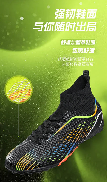 Soccer Shoes FG/TF Man Outdoor Training Football Boots Woman Sneakers Ultralight Non-Slip Sport Turf Soccer Cleats Large Size