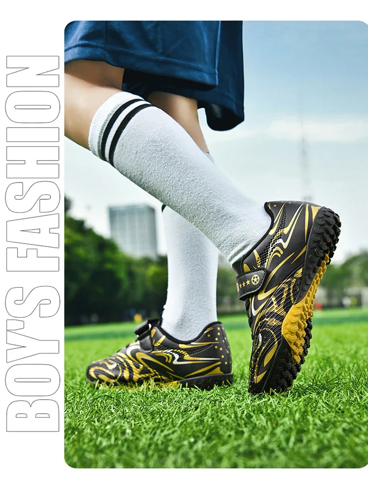 New Kids Soccer Shoes Original Football Shoes Boy Girl Indoor Professional Football Field Boots Society Cleats Non Slip Sneakers