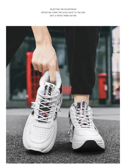 Snow Boots Men Boot High Top Winter Student Sports Plush Lace Up Anti Slip Comfortable Outdoor Warm Cold Proof Cotton Shoes