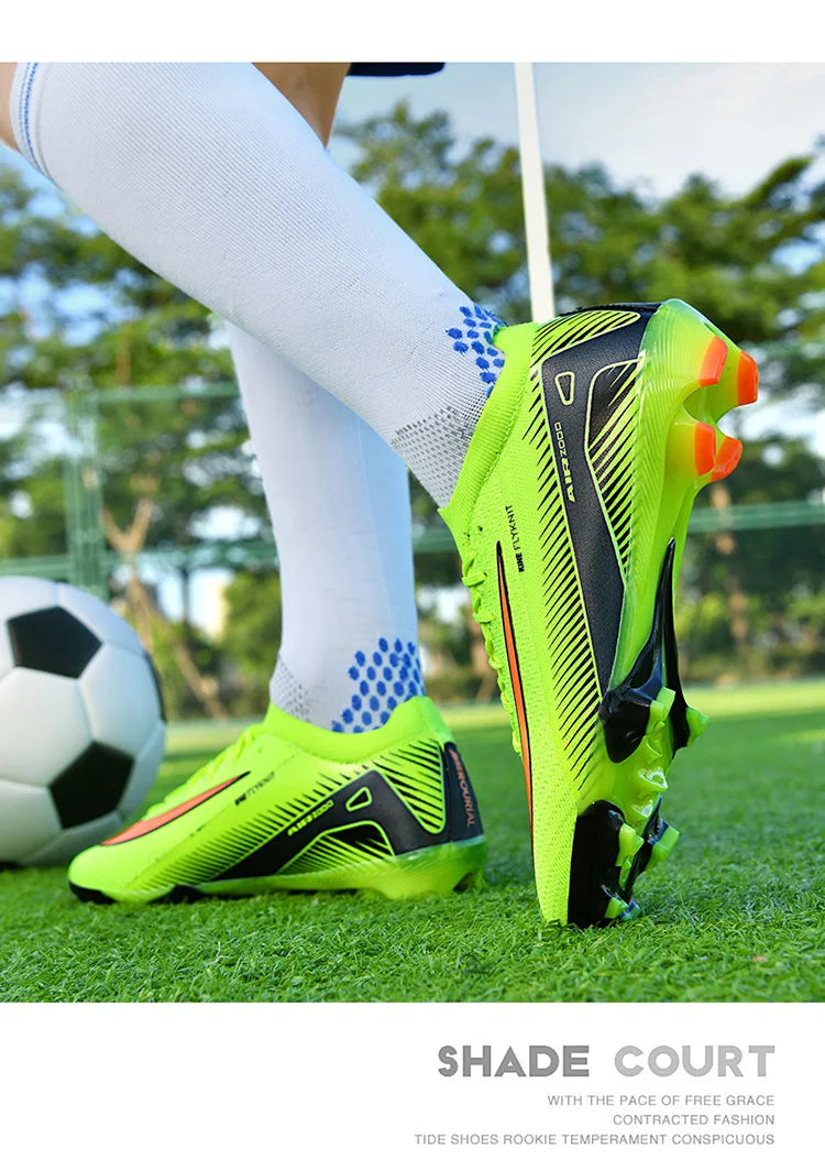 New High-Top Soccer Shoes Professional Training Football Boots TF/FG Non-Slip Soccer Sneakers Outdoor Grass Soccer Shoes
