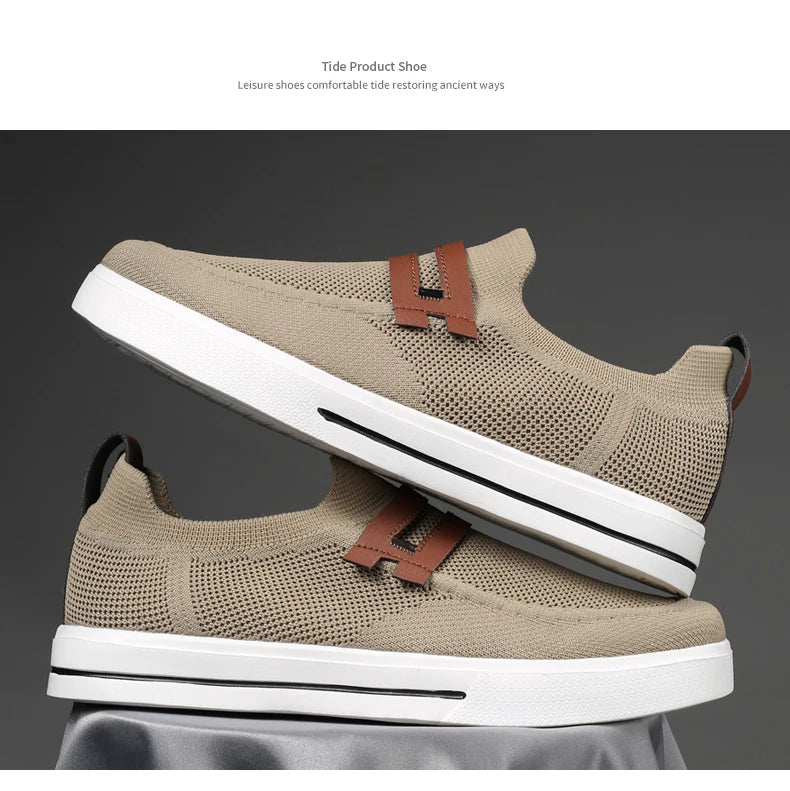 New Fashion Men Casual Shoes Lightweight Breathable Outdoor Walking Sports Shoes Driving Shoes Men Flat Canvas Shoes Large Size
