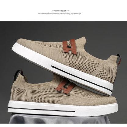 New Fashion Men Casual Shoes Lightweight Breathable Outdoor Walking Sports Shoes Driving Shoes Men Flat Canvas Shoes Large Size