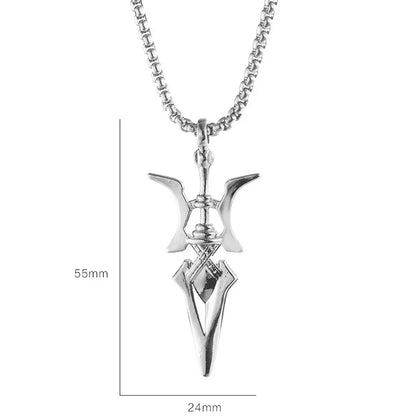 Necklace Halberd Pendant Necklaces Halloween Cosplay Jewelry Gifts