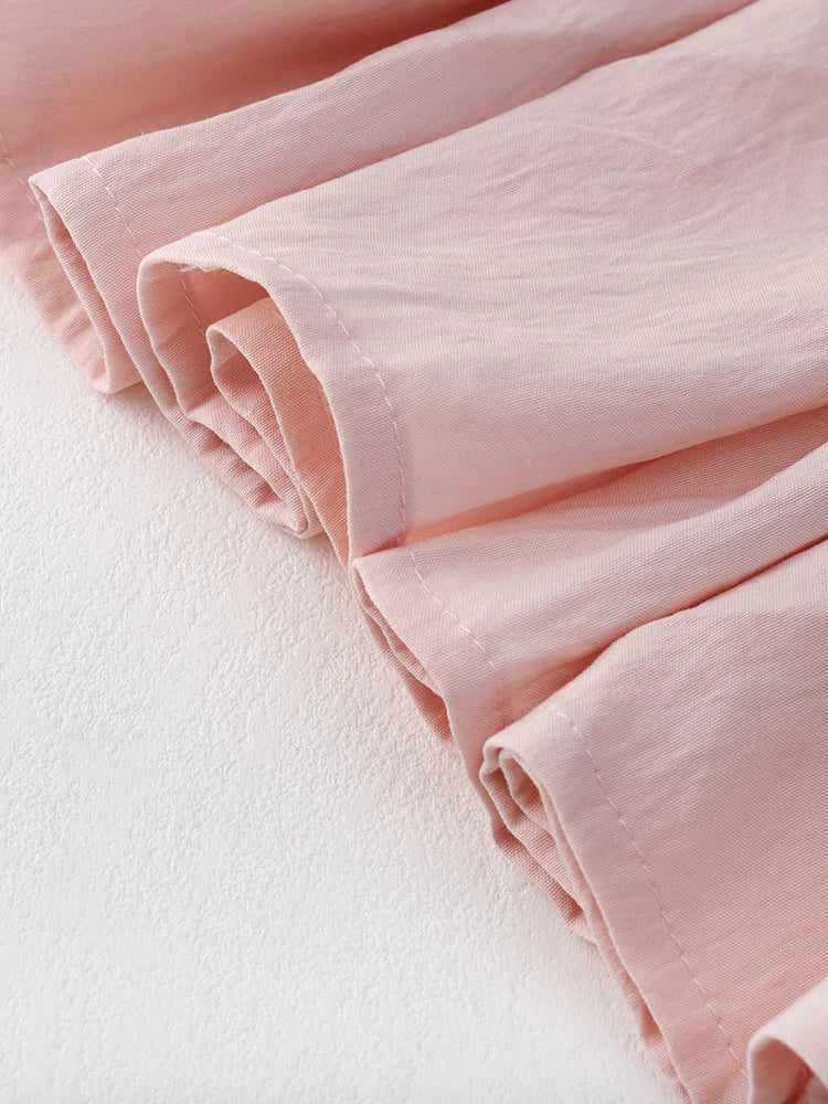 Women's Summer Effortless Chic Midi Skirt - Korean Flowy Big Hem Voluminous Ruffle Cake Skirt