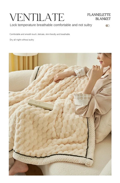 Turtle Velvet Autumn Winter Warm Sleeping Blanket Soft Comfortable Flannel Fleece Blankets for Bed Cozy Fluffy Warmth Blanket