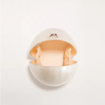 Women's Acrylic Premium Mini Egg Bag Luxury Fashion Pearl Dinner Clutch Bag Cute Phone Mouth Red Envelope for Wedding Party