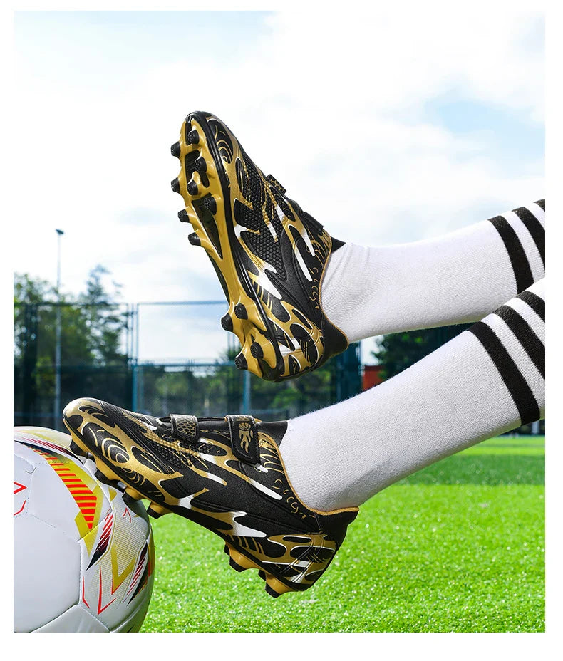 Children Football Shoes Professional Indoor Non Slip TF/FG Fast Grass Boys Match Wear Resistant Training Football Shoes for Kids
