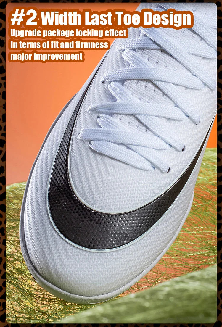 Soccer Cleats for Men Women AG/TF Breathable Cushioned Insole Anti-Slip Outdoor Sports Artificial Grass Football Boots