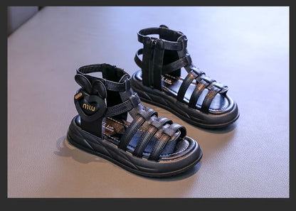 2026 Fashion Kids Sandals Children's Design Hollow-out Multicolor Sport Sandals Soft Flat Strappy Sandals Girls Cute Beach Shoes