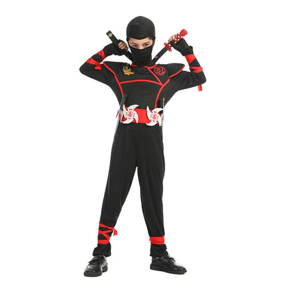 Halloween Kids Deluxe Ninja Cosplay Costume for Kids 4-12 Years Old