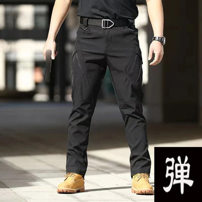 Men's Spring Autumn City Cargo Elastic Pants Trekking Hiking Camping Climbing Running Sports Cycling Work Outdoor Trousers