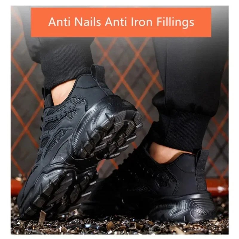 Steel Toe Cap Lightweight and Comfortable Safety Shoes for Men and Women Steel Toe Anti Puncture Comfortable and Safe Work Shoes