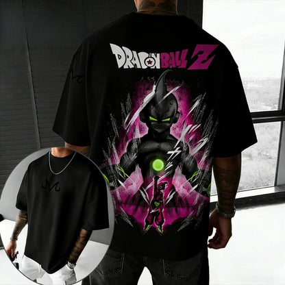 Anime Cotton T-shirt Summer New Majin Buu Co Branded Men's and Women's Trendy Loose Casual Short Sleeve Top