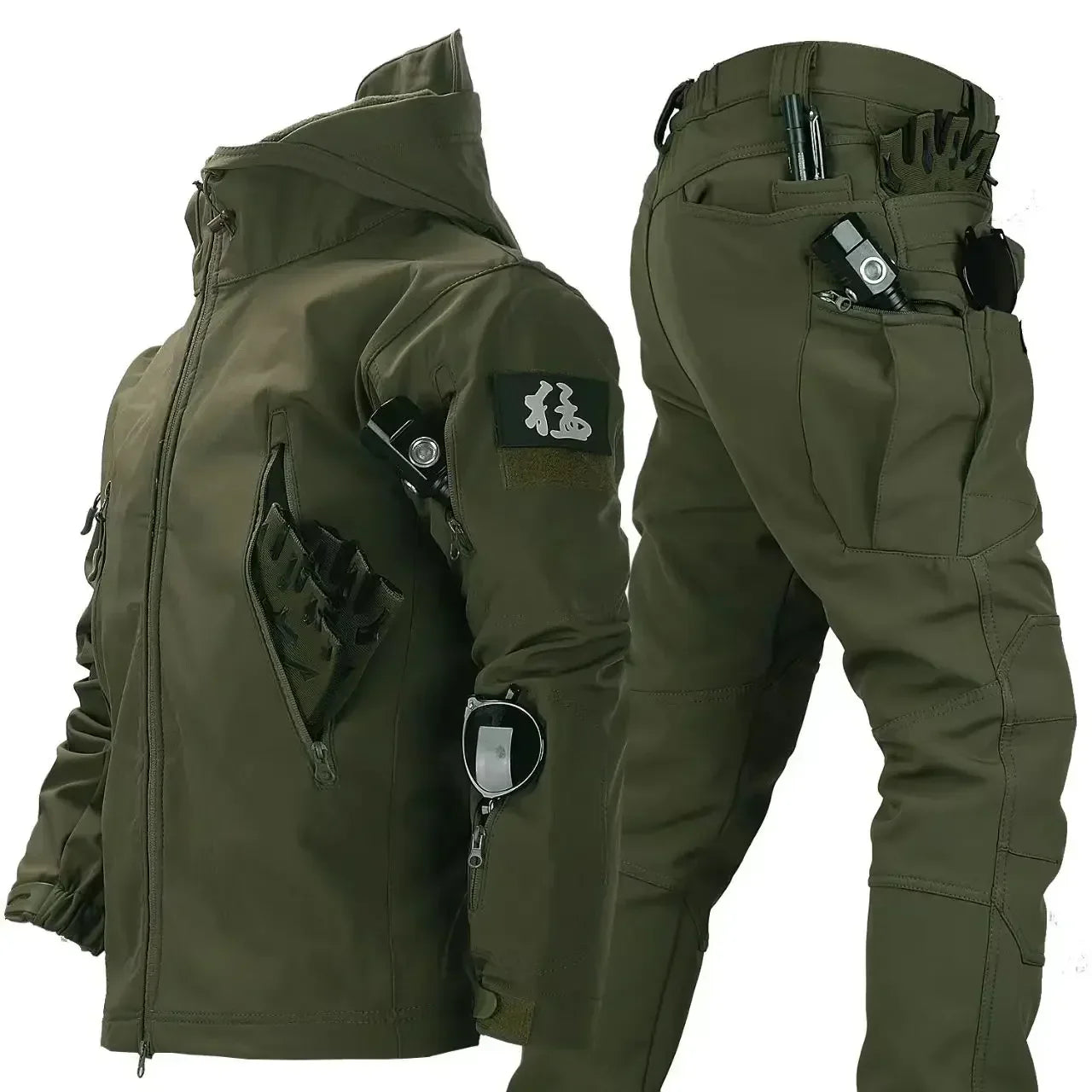 Winter Fleece Jackets Thermal Softshell Outdoor Fishing Hiking Hunting Camping Cargo Coats Waterproof Windproof Men Tops Durable