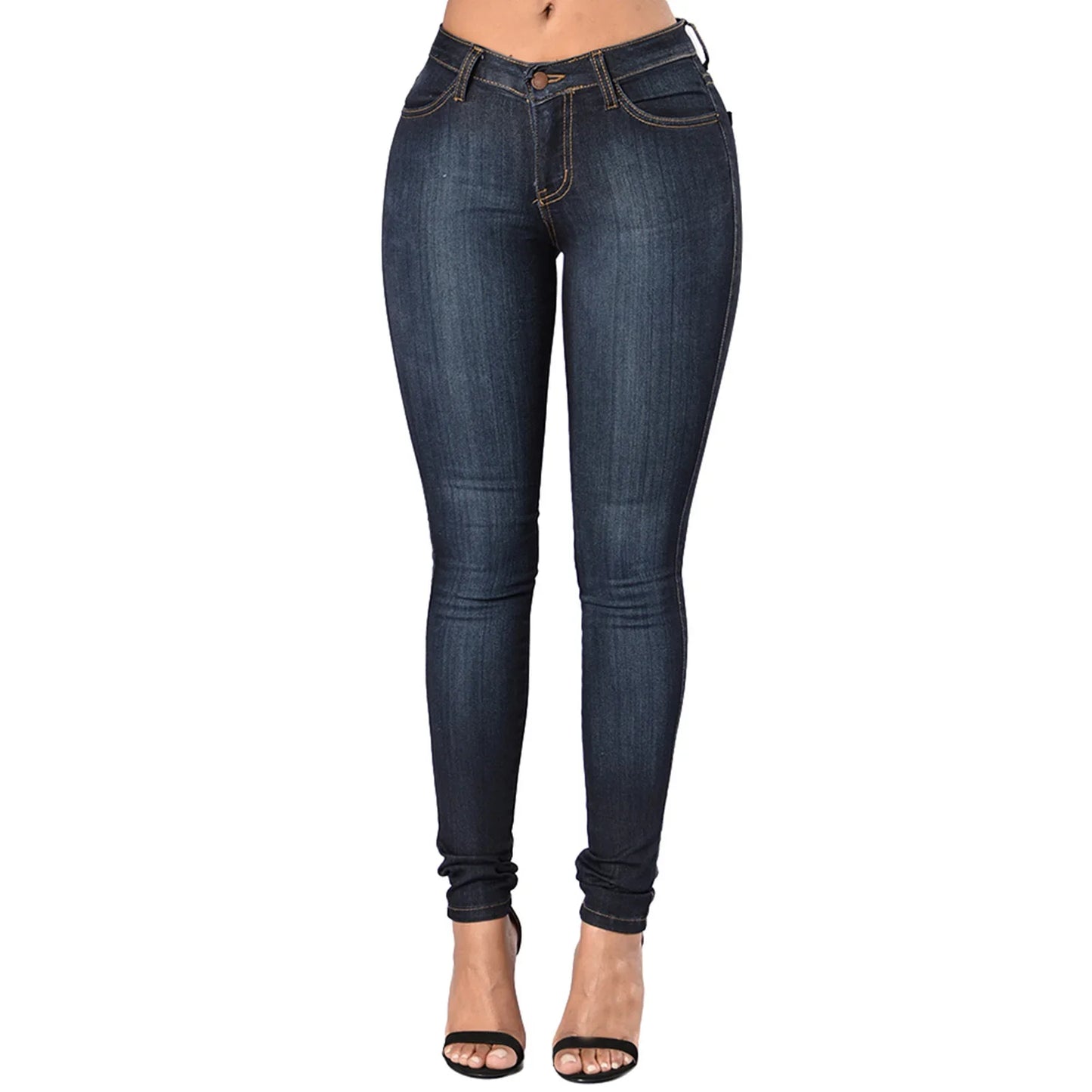 High Waist Women's Skinny Fit Denim Jeans