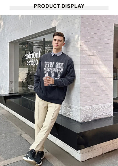 Mens Stylish Waffle Pants - Casual Sports Slim Fit with Adjustable Drawstring Secure Pockets for All Seasons - Perfect Outdoor