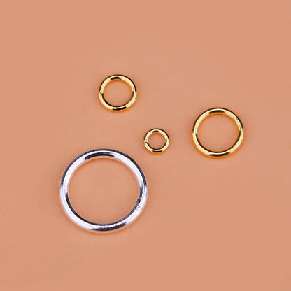 10PCS 925 Sterling Silver Accessories Open Ring Connection Ring Open Ring, hand-made diy bracelet necklace live closed ring