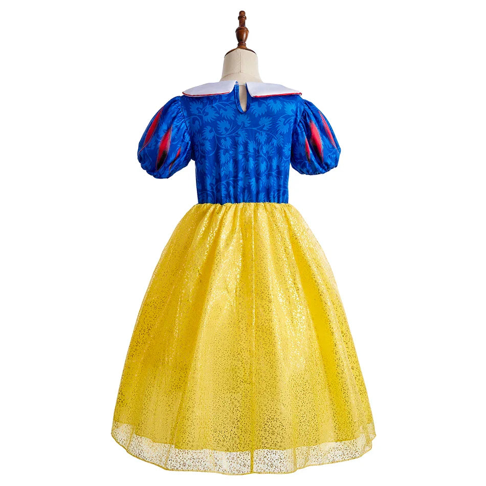 2025 Kid Elsa Anna Costume Girl Birthday Floral Dress Children Snow Queen Performance Fantasy Princess Evening Halloween Costume