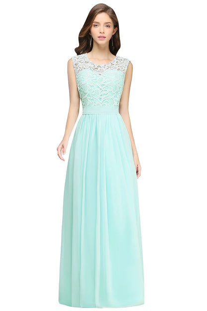 Floor Length Lace Chiffon Prom Gowns For Party Sweetheart Neckline Long A Line Bridesmaid Dress Pink Maid Of Honor Dress