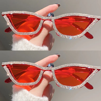 1PC Rhinestone Sunglasses Party Glasses Cat eye Sunglasses Cat eye Glasses Eyewear for Women Men Bar sunglasses