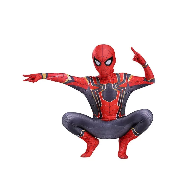 Superhero Spiderman Cosplay Costume Iron Man Black Panther Zentai Jumpsuit Bodysuit Halloween Party Costumes Good Quality