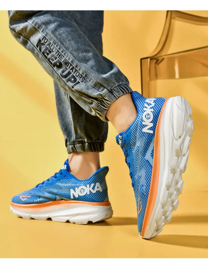 Men's Running Shoes Jogging Cushioning Outdoor Luxury Shoes Trainer Race Breathable Couple Non-Slip Sneakers Mesh Off-road Shoes