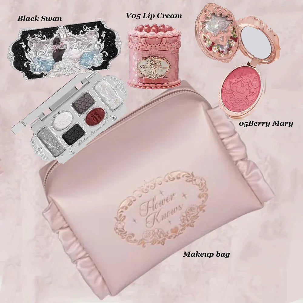 Makeup Set Swan Ballet Concealer Palette Embossed Blusher Shine Lipstick Kit With Bag THE SWEETIE BEAR Bunny Garden
