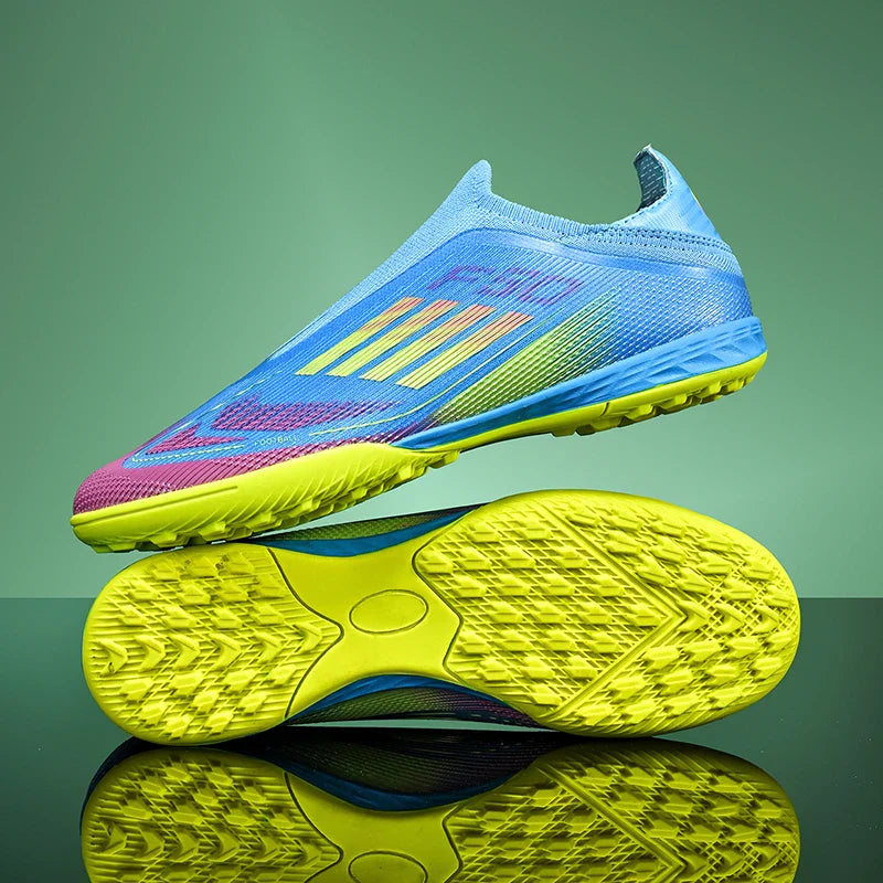 New Men Soccer Shoes Outdoor Sport Football Boots Training Breathable Match Boys Adult Cleats Non Slip Long Spikes Comfortable