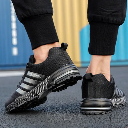 Men's and women's flying mesh surface spring summer breathable casual sports shoes flat vulcanized couple running big size48