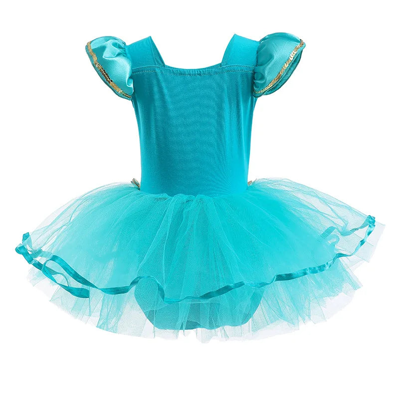 Round Yuan Girl Ballet Practice Dress Party Fancy TUTU Dress Elsa Anna Belle Alice Colorful Clothes Baby Girl Party Costumes