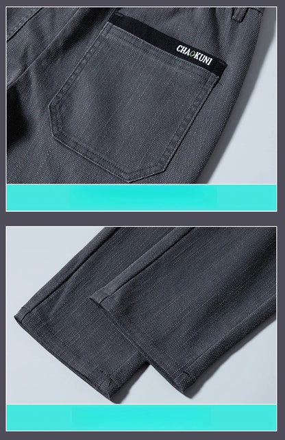 Winter Mens Fashion Fleece Warm Casual Pants Slim Straight Leg Korean Thermal Trousers Business Thicken Velvet Brand Streetpants